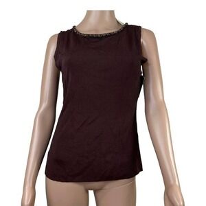 NWT Michelle Nicole tank top Blouse Brown size XL